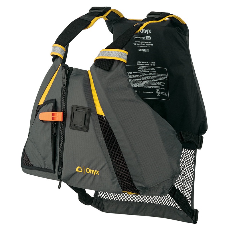 Onyx MoveVent Dynamic Paddle Sports Vest – Yellow/Grey – XS/Small [122200-300-020-18]