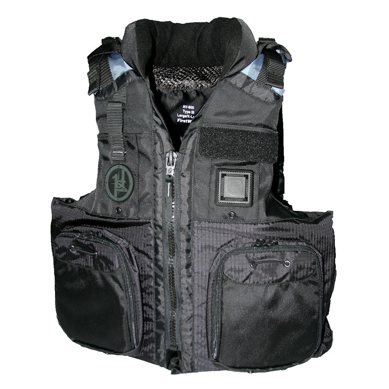 First Watch AV-800 Pro 4-Pocket Vest (USCG Type III) – Black – 2XL/3XL [AV-800-BK-2XL/3XL]