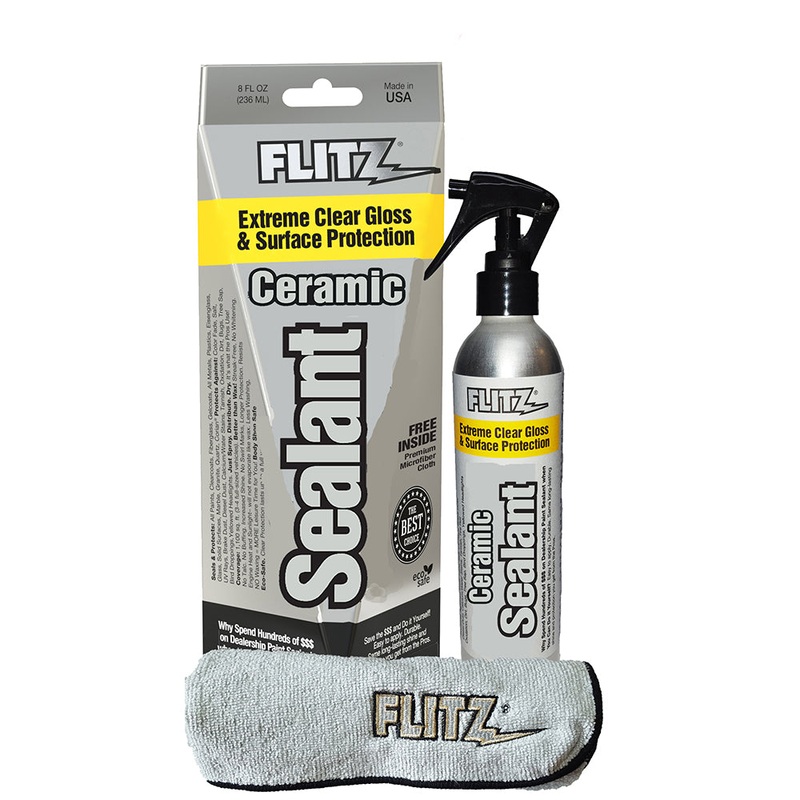 Flitz Ceramic Sealant Spray Bottle w/Microfiber Polishing Cloth – 236ml/8oz [CS 02908]