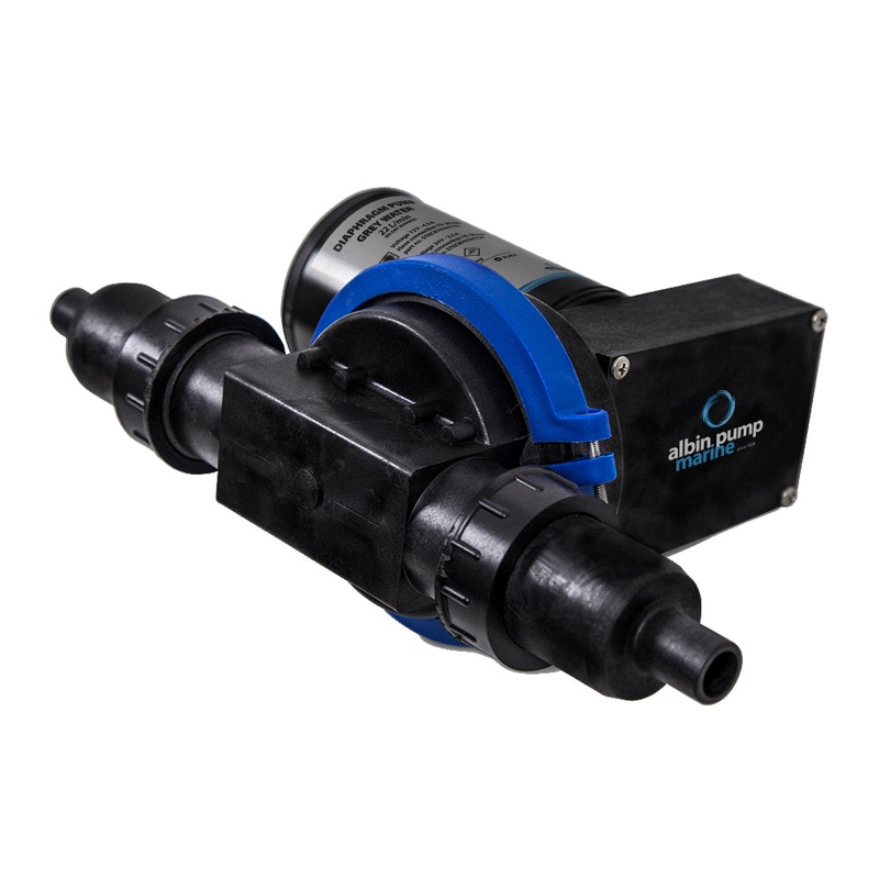 Albin Pump Waste Water Diaphragm Pump 22L (5.8 GPM) – 12V [03-01-001]