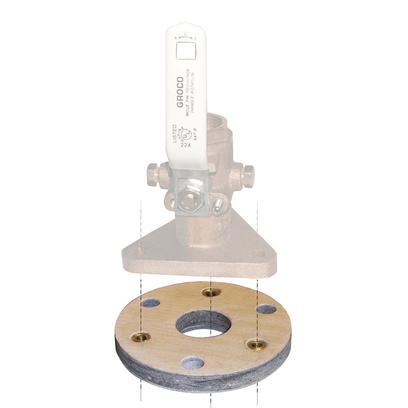GROCO Backing Block f/3/4  1 Seacocks [BB-1]