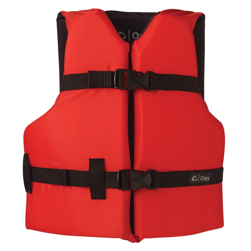 Onyx Nylon General Purpose Life Jacket – Youth 50-90lbs – Red [103000-100-002-12]