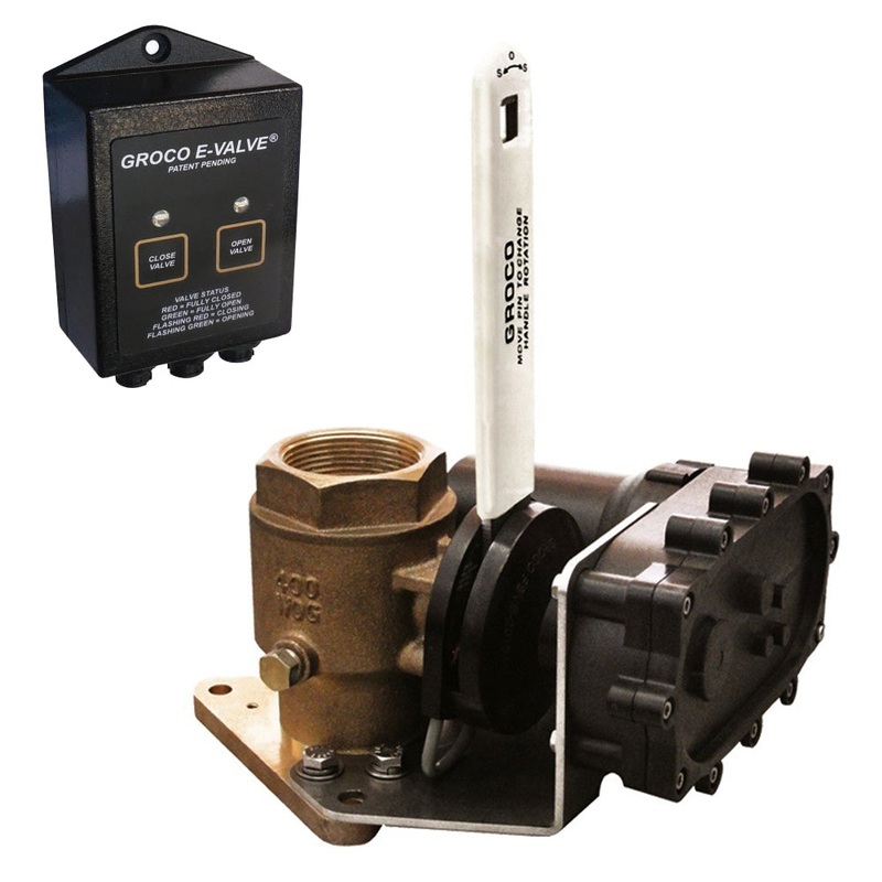 GROCO 1-1/4 Bronze Electric Flanged Seacock – 12V [FBVE-1250 12V]
