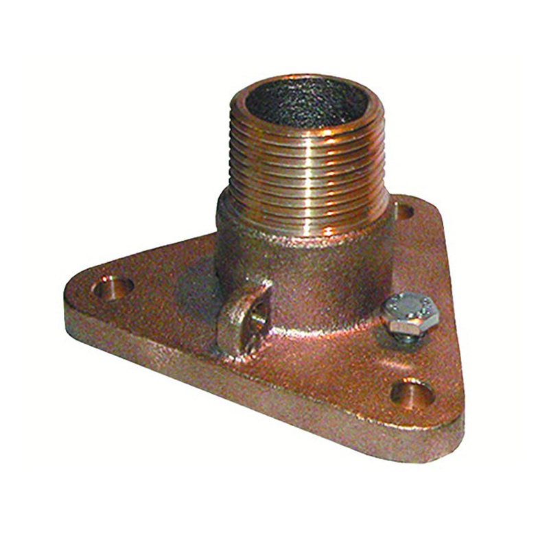 GROCO 1-1/4 Bronze NPS to NPT Flange Adapter [IBVF-1250]