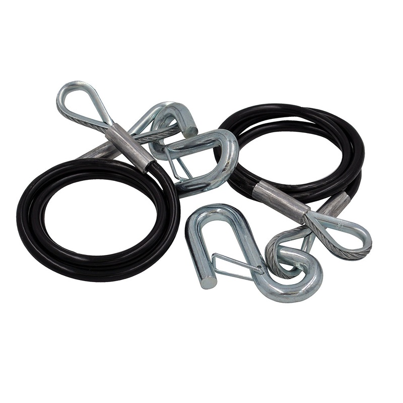 C.E. Smith Safety Cables – 3500lb Capacity – PVC Coated – Pair [16662A]