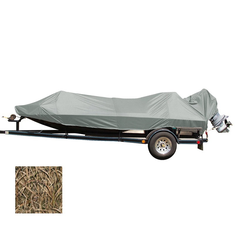 Carver Performance Poly-Guard Styled-to-Fit Boat Cover f/17.5 Jon Style Bass Boats – Shadow Grass [77817C-SG]