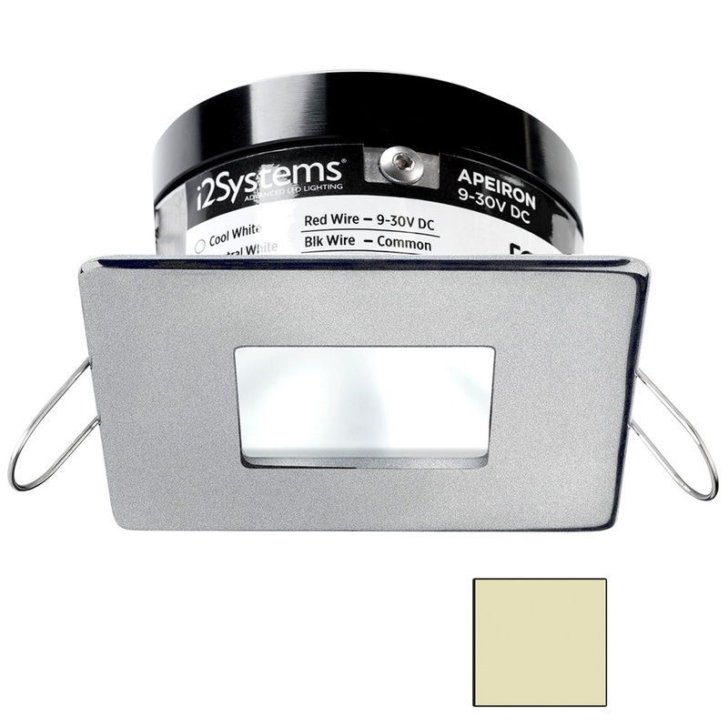 i2Systems Apeiron PRO A503 – 3W Spring Mount Light – Square/Square – Warm White – Brushed Nickel Finish [A503-44CBBR]
