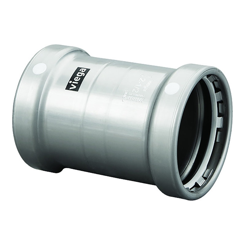 Viega MegaPress 4 Carbon Steel Coupling w/o Stop w/FMK – Double Press Connection – Smart Connect Technology [26695]