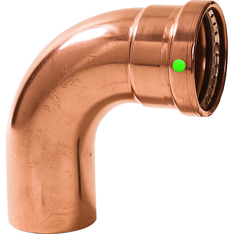 Viega ProPress 2-1/2 – 90 Copper Elbow – Street/Press Connection – Smart Connect Technology [20638]