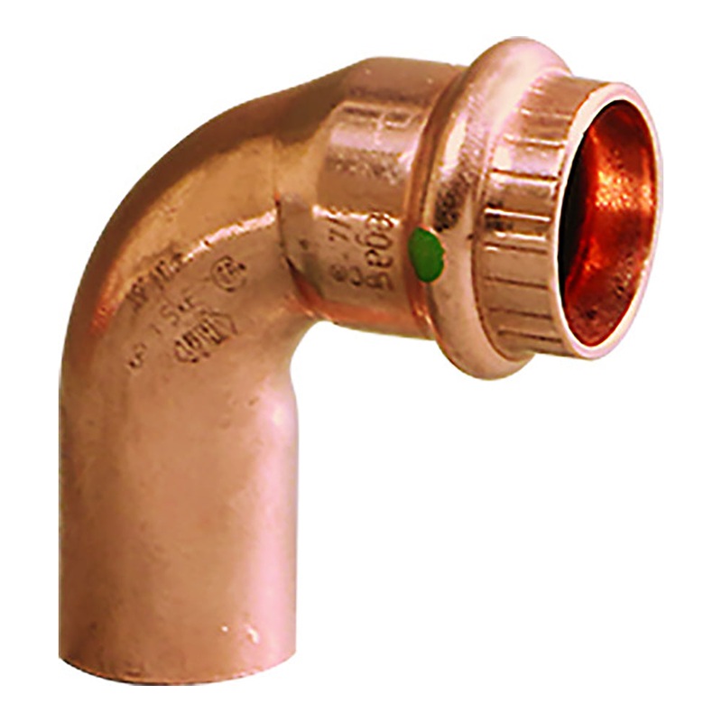 Viega ProPress 2 – 90 Copper Elbow – Street/Press Connection – Smart Connect Technology [77072]