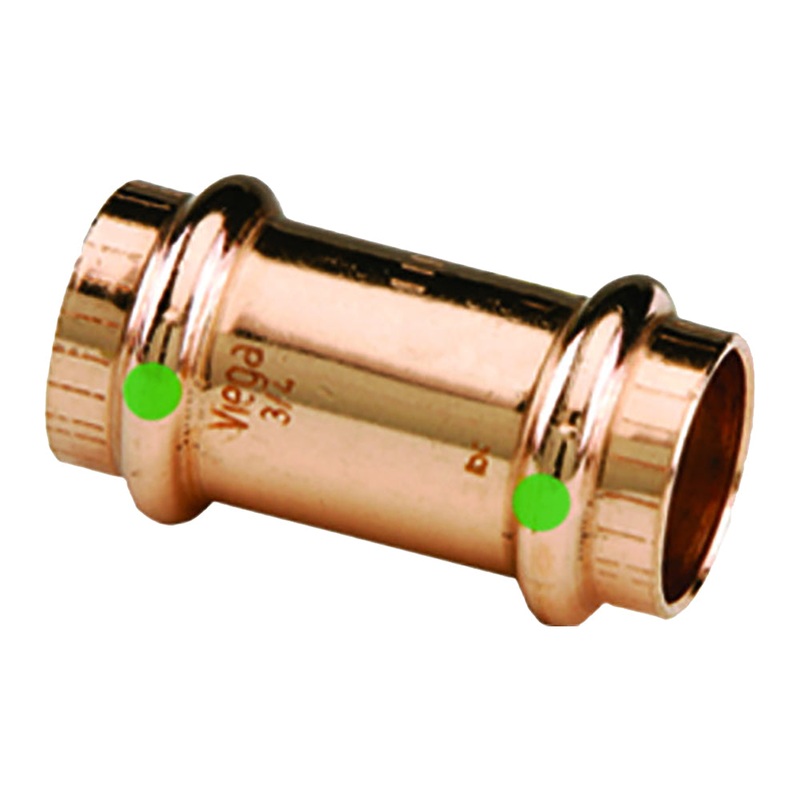 Viega ProPress 2 Copper Coupling w/Stop – Double Press Connection – Smart Connect Technology [78072]