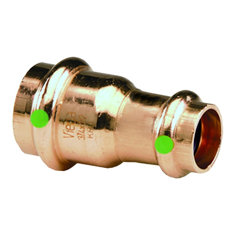 Viega ProPress 2 x 1-1/2 Copper Reducer – Double Press Connection – Smart Connect Technology [78167]