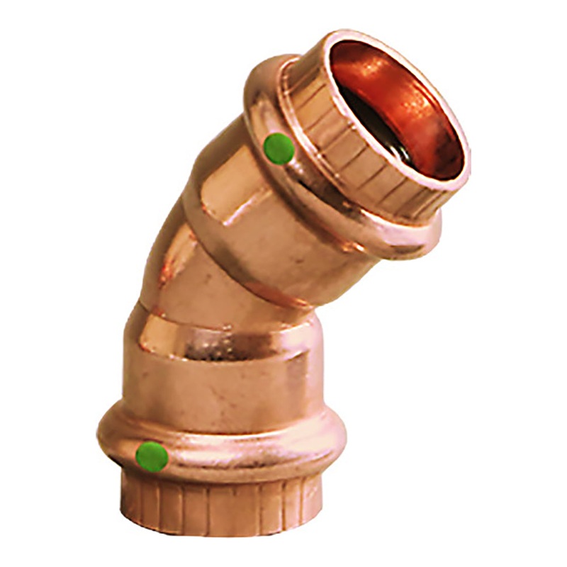 Viega ProPress 3/4 – 45 Copper Elbow – Double Press Connection – Smart Connect Technology [77023]