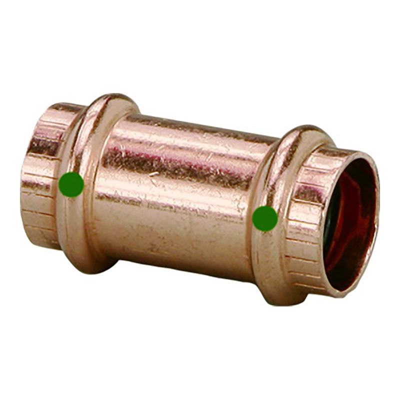 Viega ProPress 3/4 Copper Coupling w/o Stop – Double Press Connection – Smart Connect Technology [78177]