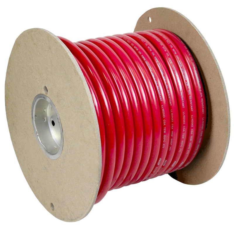 Pacer Red 4/0 AWG Battery Cable – 100 [WUL4/0RD-100]