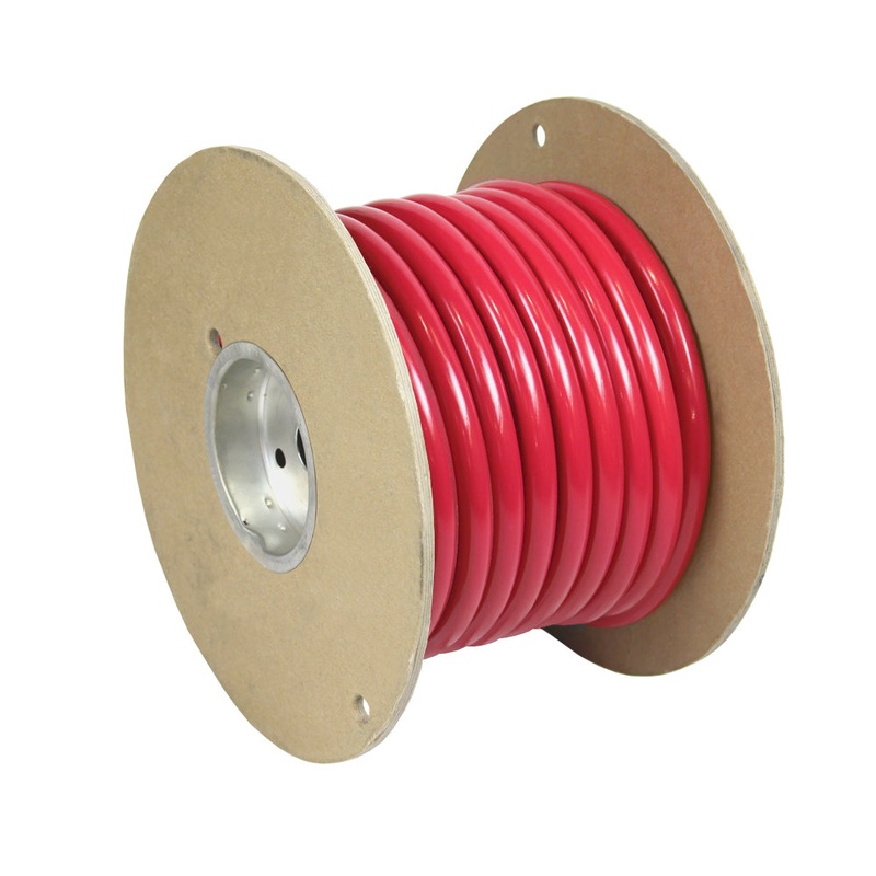 Pacer Red 4/0 AWG Battery Cable – 50 [WUL4/0RD-50]
