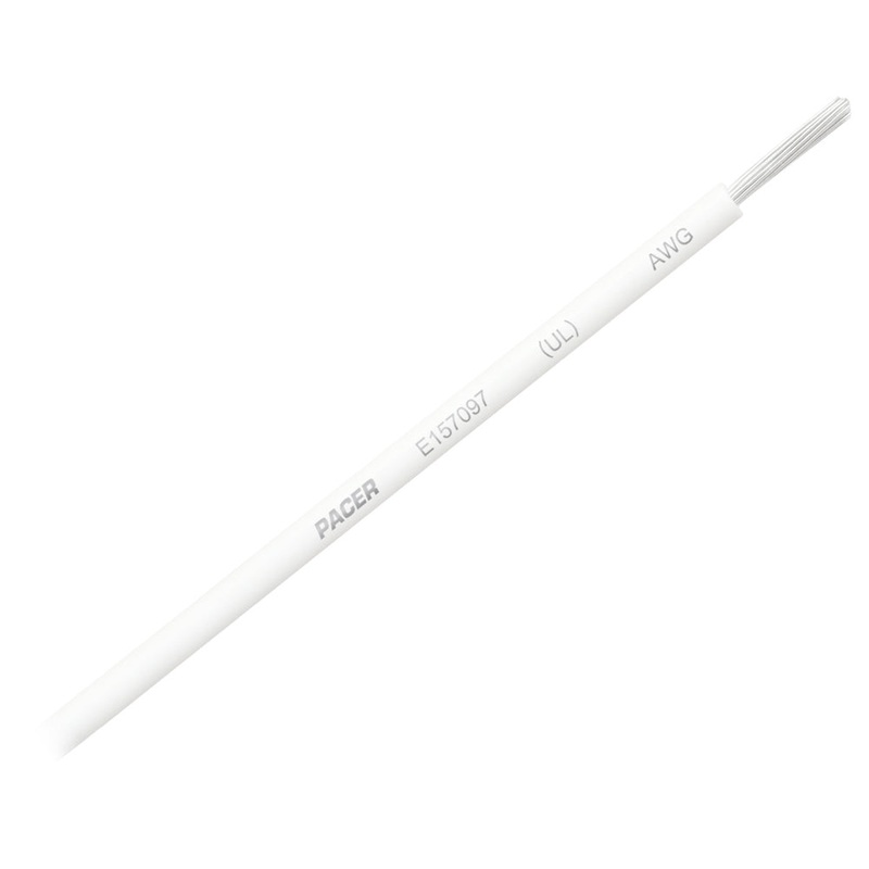 Pacer White 16 AWG Primary Wire – 25 [WUL16WH-25]