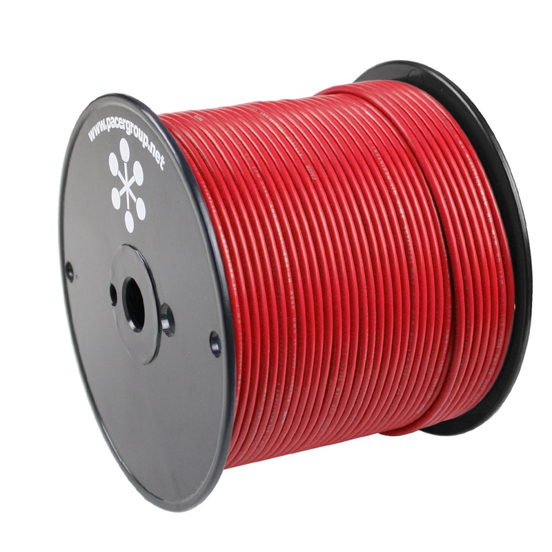 Pacer Red 8 AWG Primary Wire – 500 [WUL8RD-500]