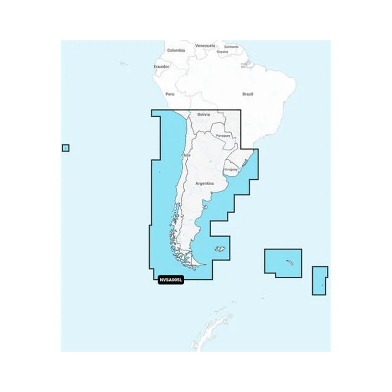 Garmin Navionics Vision+ NVSA005L – Chile, Argentina  Easter Island – Marine Charts [010-C1286-00]