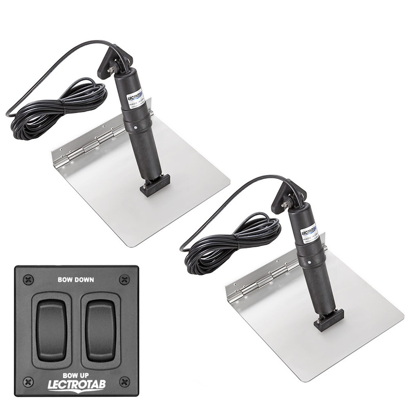 Lectrotab XKA Stainless Steel Trim Tab Kit w/Rocker Switch – 9 x 18 [XKAF9X18]