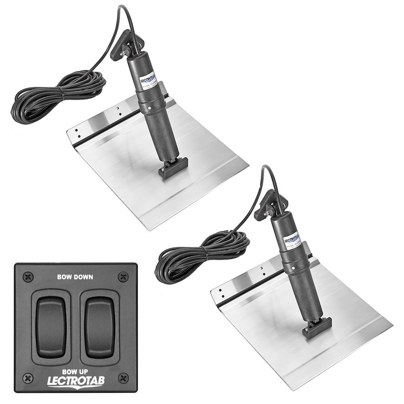 Lectrotab XKA Aluminum Alloy Trim Tab Kit w/Rocker Switch – 9 x 9 [XKAF9X9A]