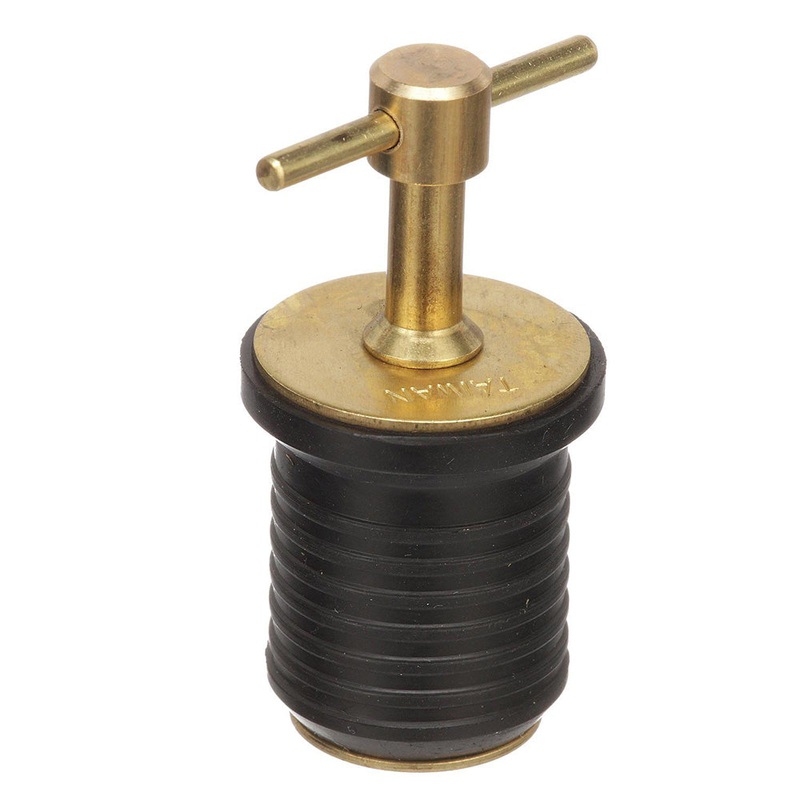 Attwood T-Handle Brass Drain Plug – 1 Diameter [7526A7]