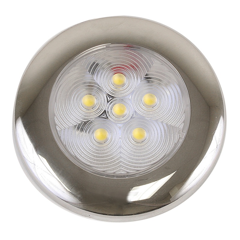 Scandvik B3 Downlight Surface Mount – Cool White – SS Trim – IP67 – 12/24V [41320P]