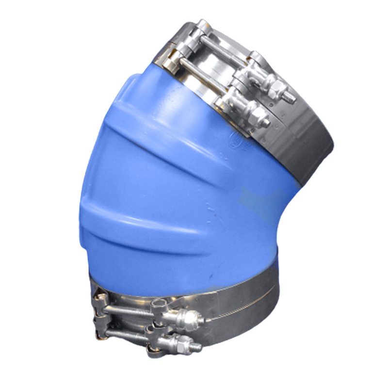 Trident Marine 6 ID 45-Degree Blue Silicone Molded Wet Exhaust Elbow w/4 T-Bolt Clamps [240V6000-S/S]