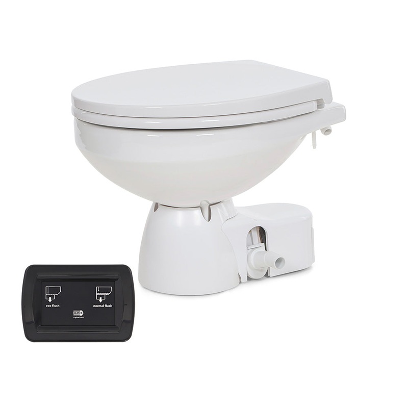 Jabsco Quiet Flush E2 Raw Water Toilet Regular Bowl – 24V  Soft Close Lid [38245-4194RSP]