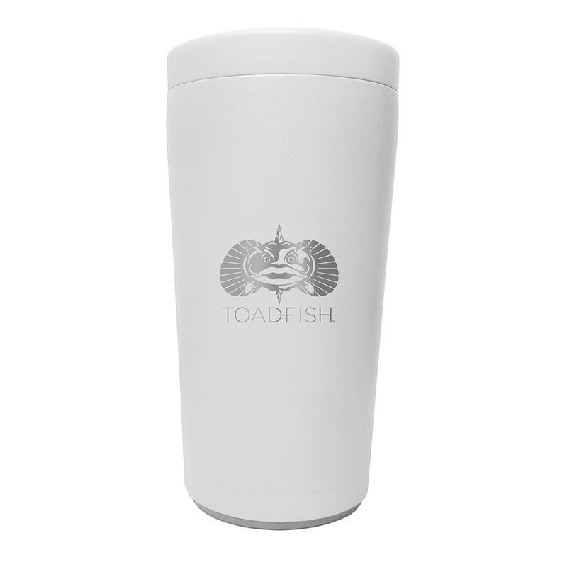 Toadfish Non-Tipping Can Cooler 2.0 – Universal Design – White [5005]