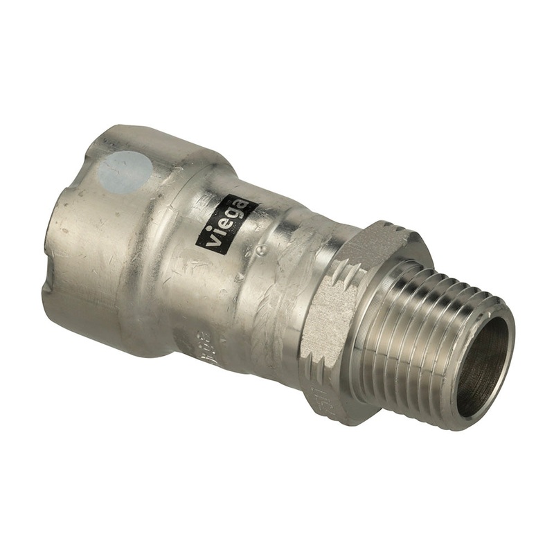 Viega MegaPress 316 FKM MPT Adapter – 1-1/2 x 1-1/2 (MPT) [91230]