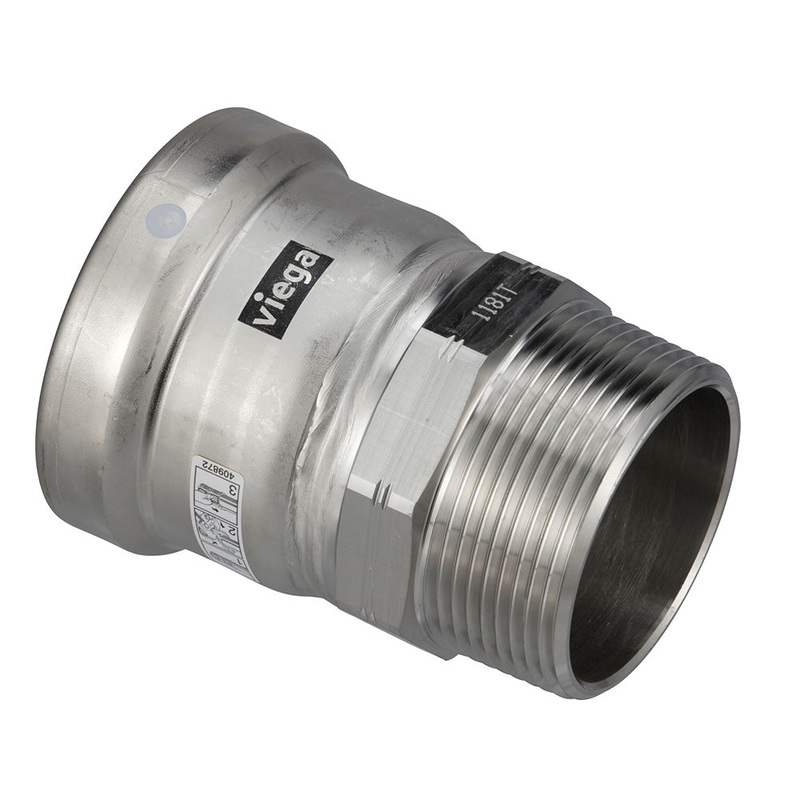 Viega MegaPress 316 FKM MPT Adapter – 3 x 3 (MPT) [98305]