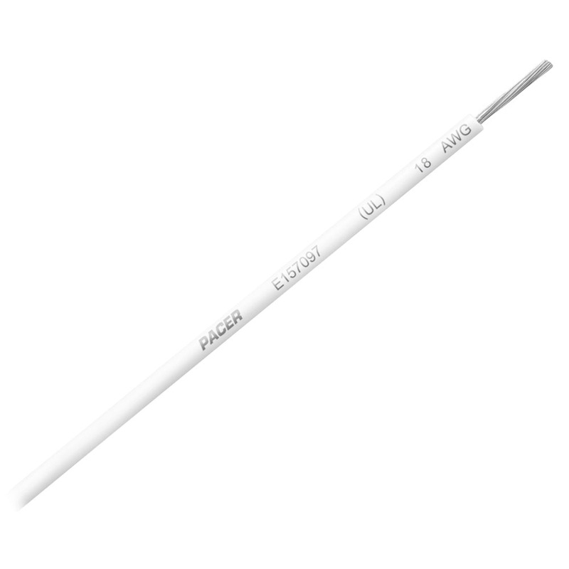 Pacer White 18 AWG UL Marine Wire – 35′ [WUL18WH-35]