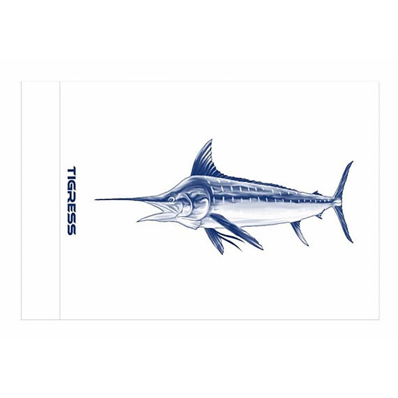 Tigress White Marlin Release Flag – 12 x 18 [88421]