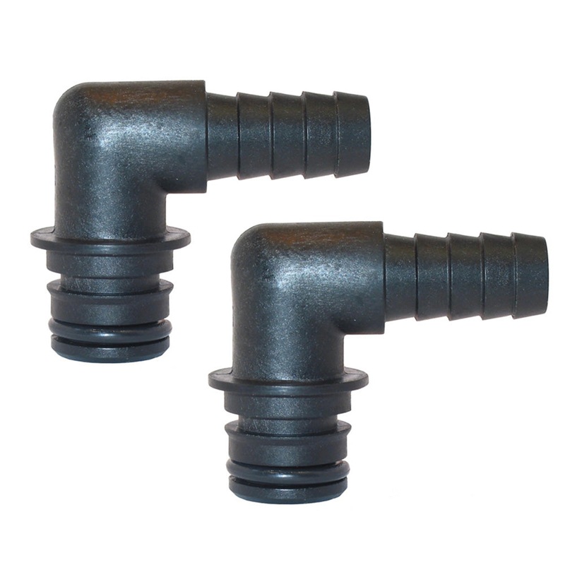 Jabsco Port Kit 90-Degree Elbow 1/2 Hose Fitting – Pair [30651-1000]