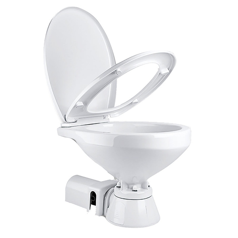 Commodore Electric Marine Toilet – Rear Macerator – Regular Size [CM1RMT]