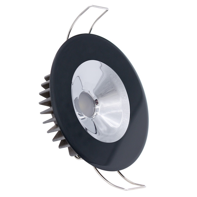Lumitec Illusion Flush Mount LED Down Light – Spectrum RGBW – Warm White – Black Housing – Chrome Reflector [117165]