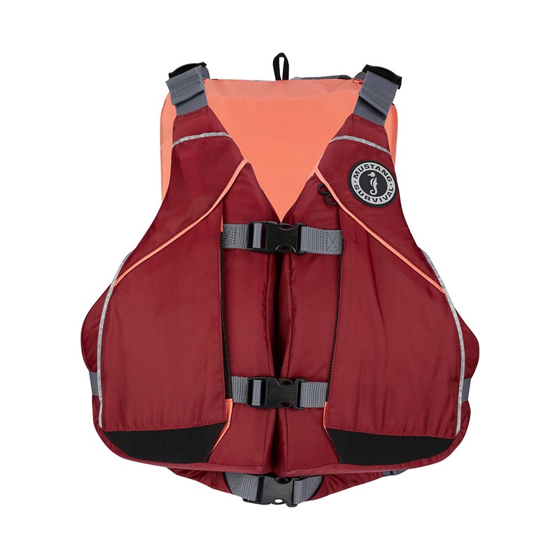 Mustang Women’s Moxie Foam Life Vest – XL/XXL – Merlot/Coral [MV807502-857-XL/XXL]