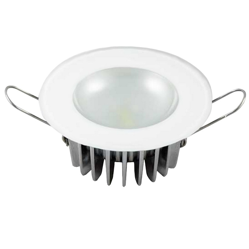 Lumitec Mirage – Flush Mount Down Light – Glass Finish/No Bezel – 2-Color White/Blue Dimming [113191]