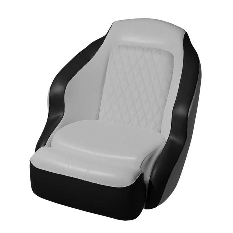 TACO Anclote Diamond Bucket Seat – White/Black [BA1-25WHT-BLK]