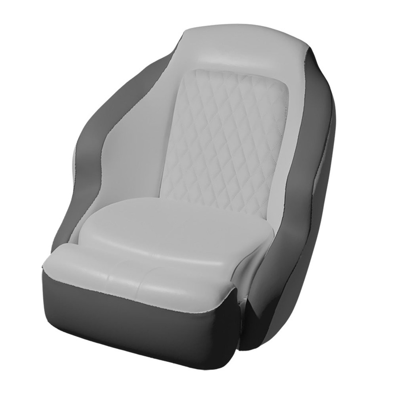 TACO Anclote Diamond Bucket Seat – White/Grey [BA1-25WHT-GRY]