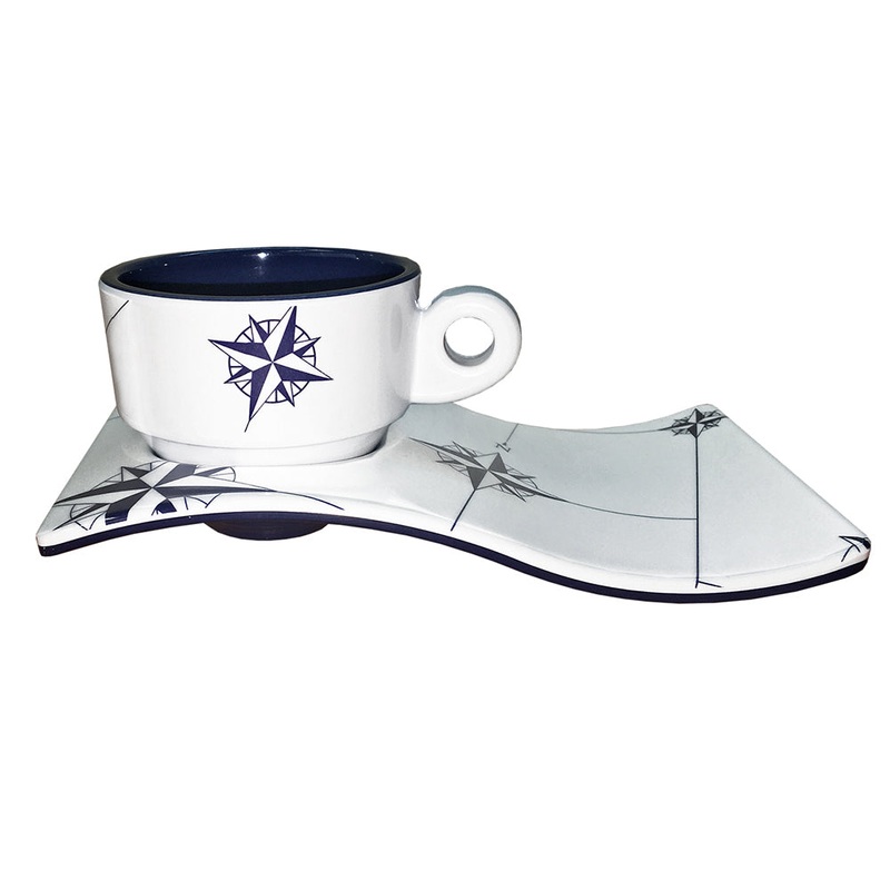 Marine Business Melamine Espresso Cup  Plate Coffee Set – NORTHWIND – Set of 6 [15006C]