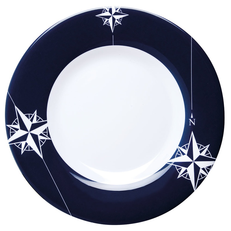 Marine Business Melamine Non-Slip, Flat, Round Dinner Plate – NORTHWIND – 10 Set of 6 [15001C]