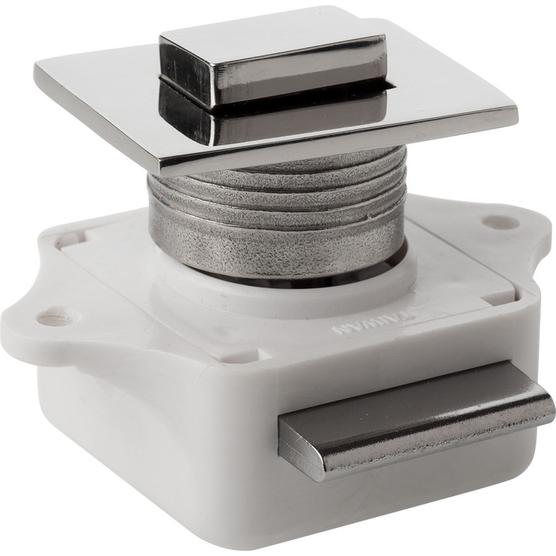 Sea-Dog Push Button Rim Latch – Square – Stainless Steel/Plastic Housing [225310-1]