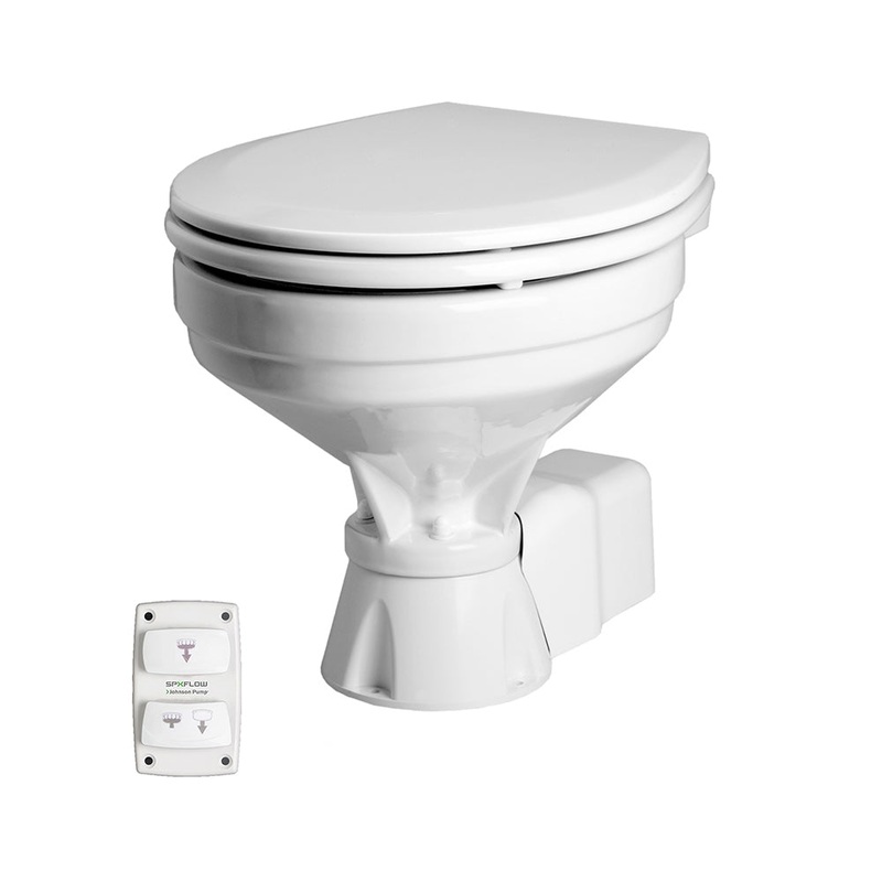 Johnson Pump AquaT Toilet Electric – Comfort – 12V w/Solenoid [80-47232-03]