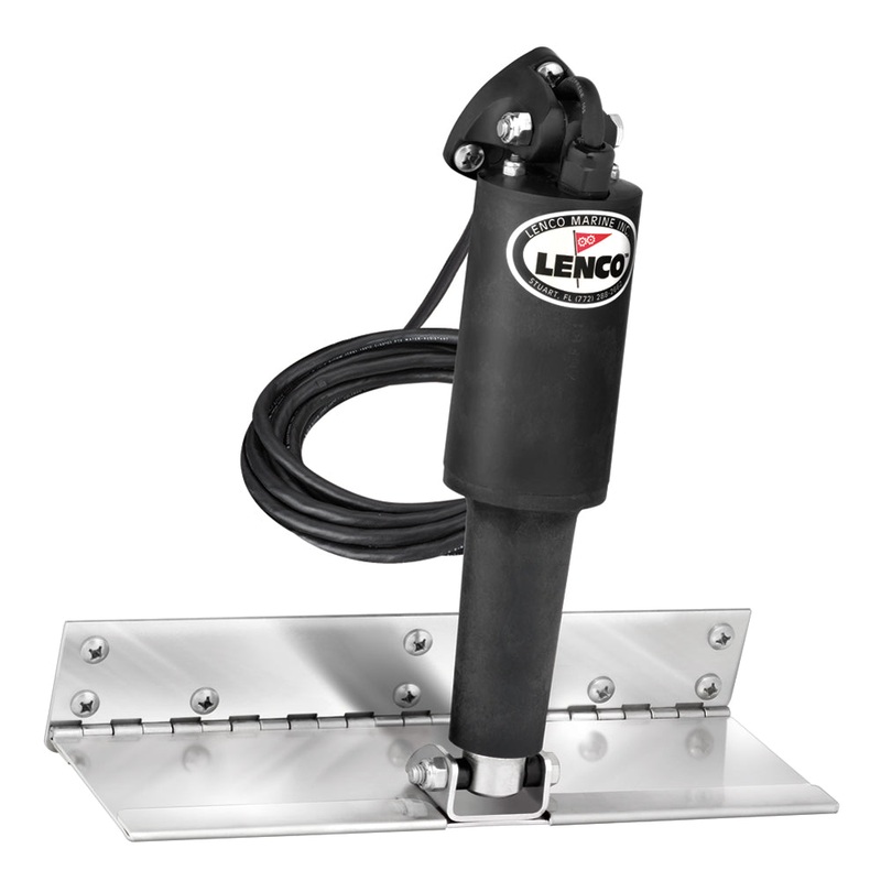 Lenco 4 x 12 Limited Space Trim Tab Kit w/o Switch Kit 12V – Electro-Polished – Standard Actuator [15126-101]