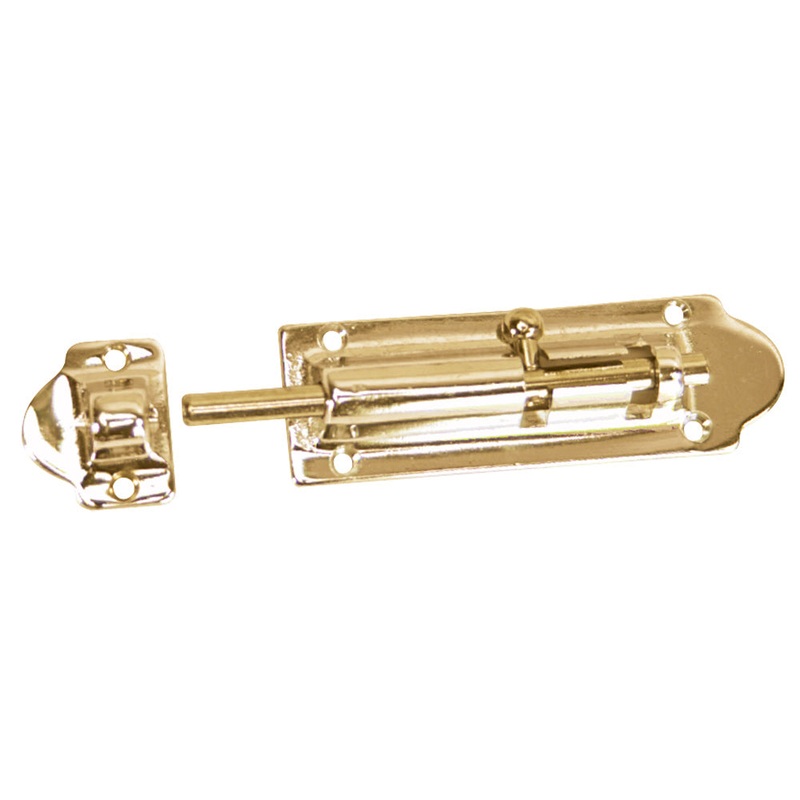 Whitecap Barrel Bolt – Polished Brass – 4 [S-586BC]
