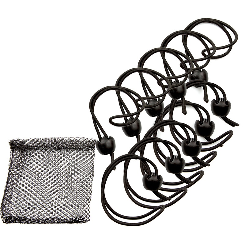 Whitecap Jaw Bungee – 12 Elastic Cord w/1 Jaw Ball – 10-Pack [JB-100716B]