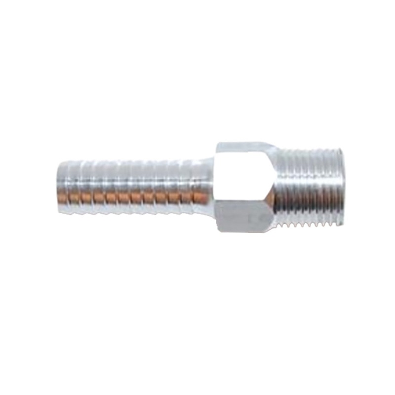 Attwood Universal Aluminum Fuel Hose Fitting – 3/8 NPT x 3/8 Barb [88FBMA102-6]