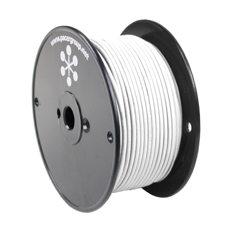 Pacer White 18 AWG Primary Wire – 250 [WUL18WH-250]